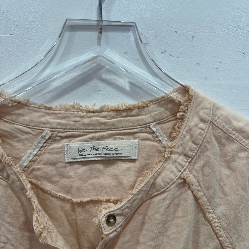 We The Free Keep It Simple Button Down Shirt Fray… - image 3